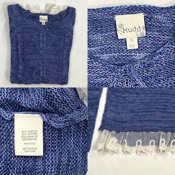 Mudd Cable Knit Girls Sweater - Picture 5 of 6